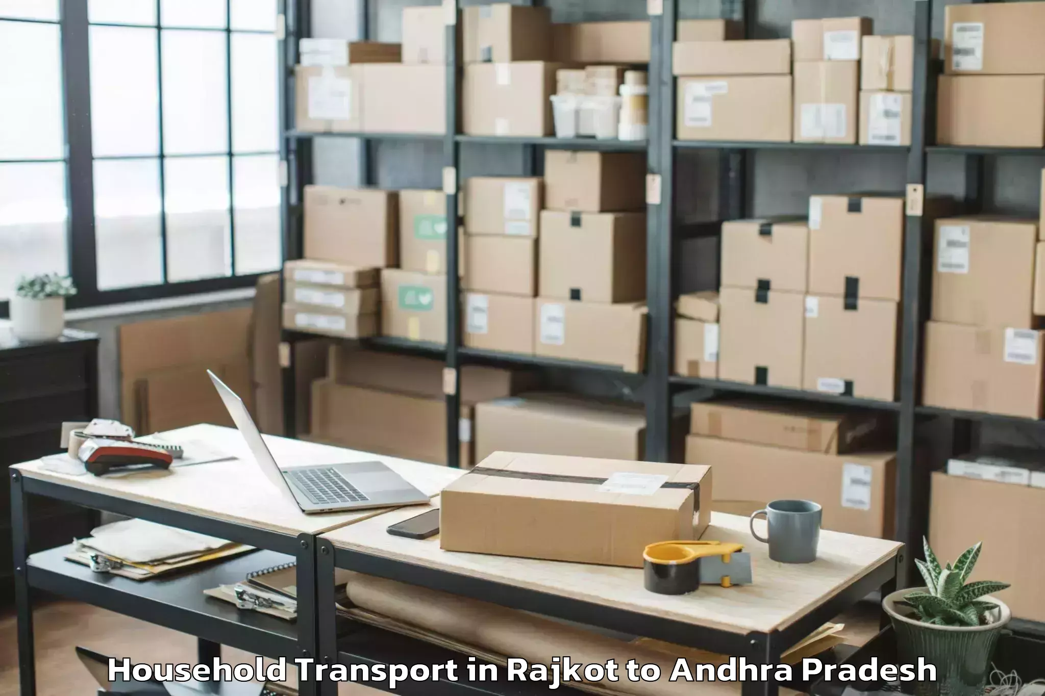 Book Rajkot to Jarugumalli Household Transport Online